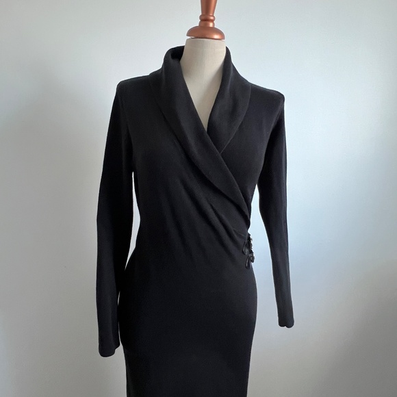 Chaps - Black Bodycon Knit Dress - Picture 4 of 11